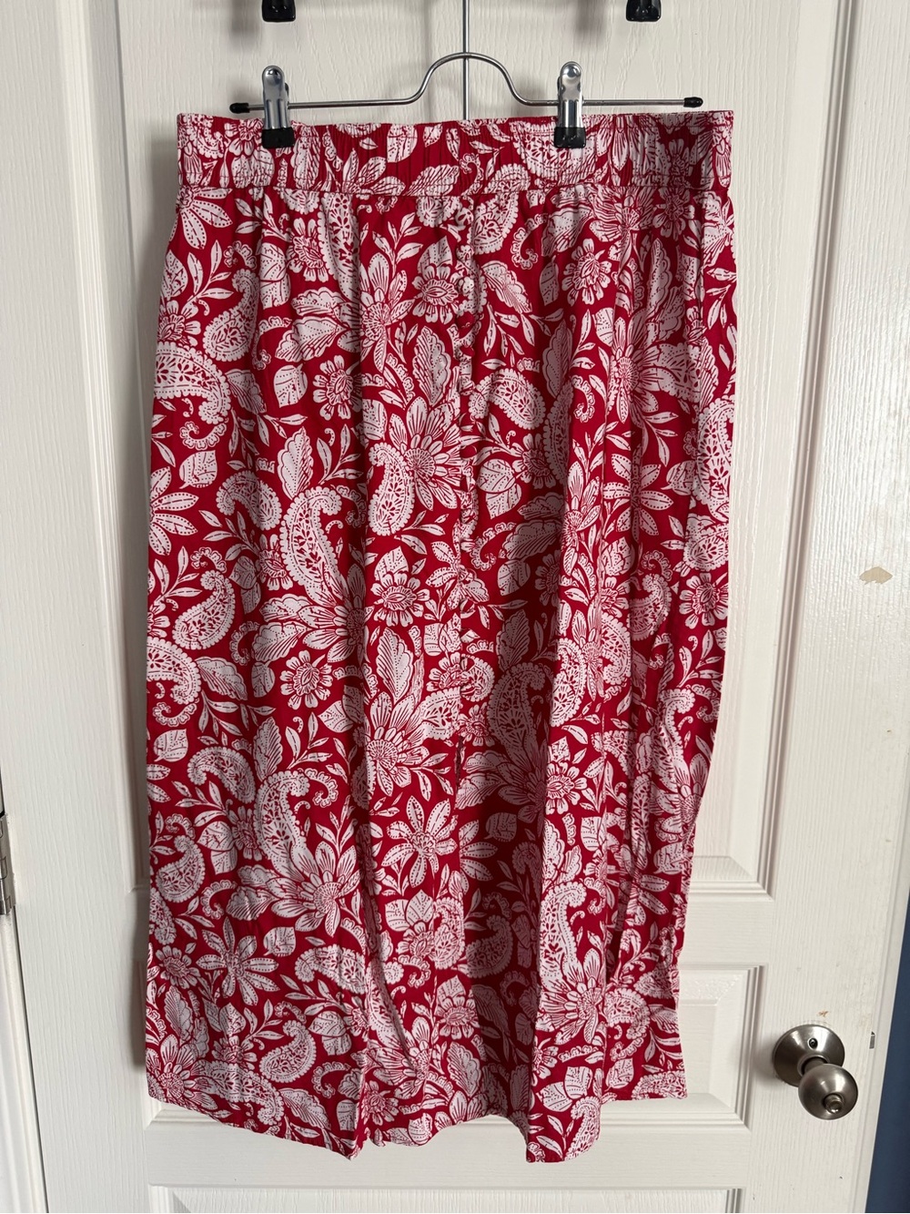 LOFT floral and paisley midi skirt